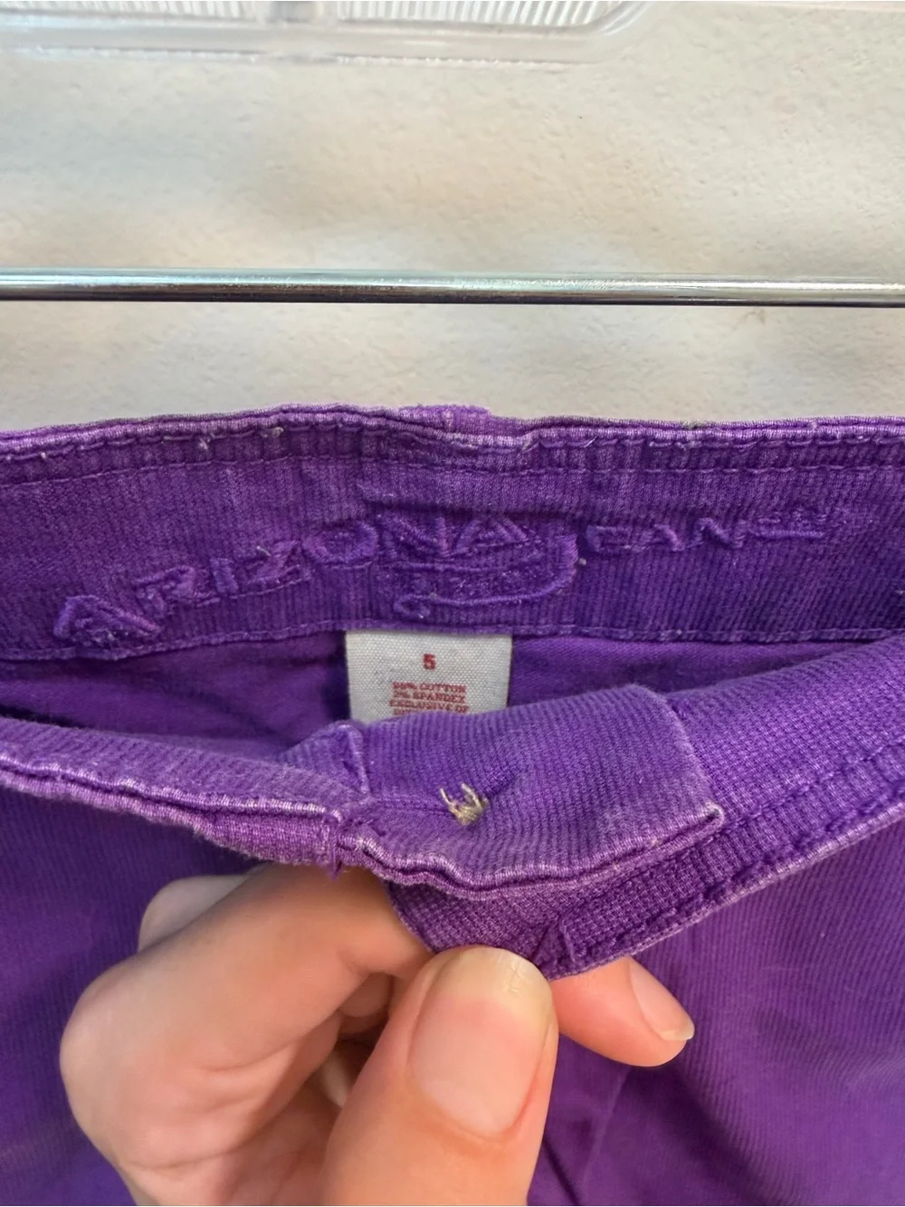 Arizona Jean Company Purple Cotton Blend Women's Shorts